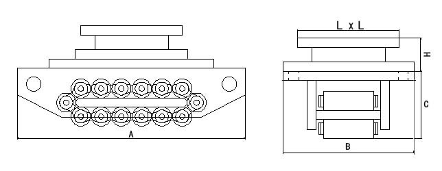 帶轉盤重物移運器尺寸圖 帶轉盤重物移運器尺寸圖