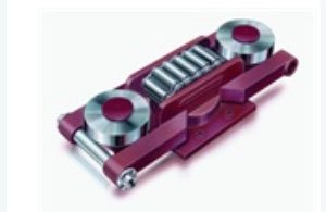 導輥在通道中運行載重滾輪小車